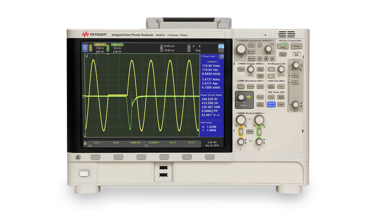 IntegraVision Power Analyzer 2 channel 1 phase keysight mitas